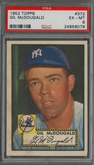 1952 Topps #372 Gil McDougald Rookie Card - PSA EX-MT 6